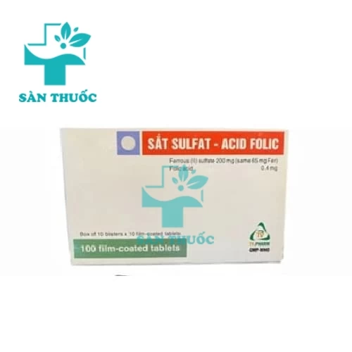 Sắt sulfat - Acid folic TV.Pharm - Điều trị và dự phòng các loại thiếu máu